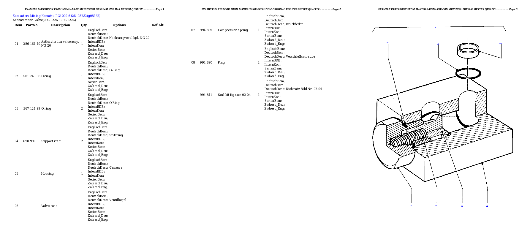 Protected: PC4000-6 S/N 08232 Partsbook