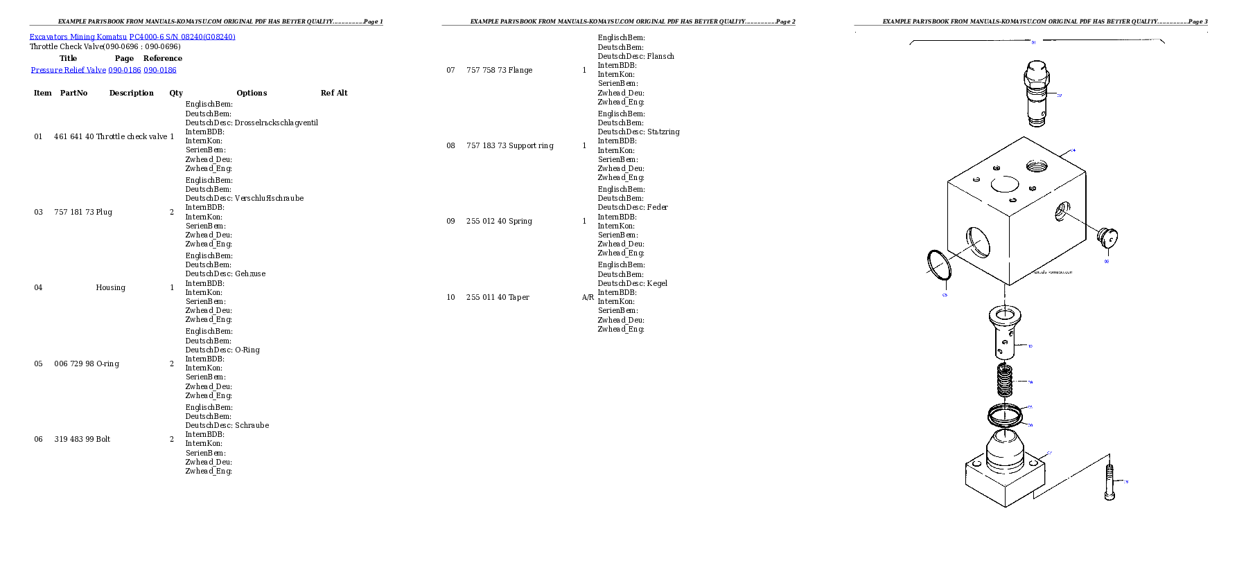 Protected: PC4000-6 S/N 08240 Partsbook