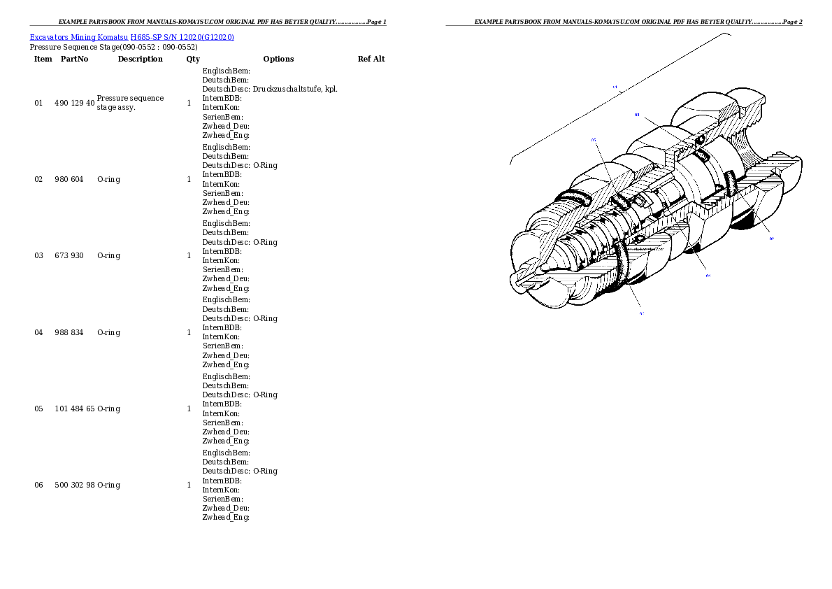 Protected: H685-SP S/N 12020 Partsbook