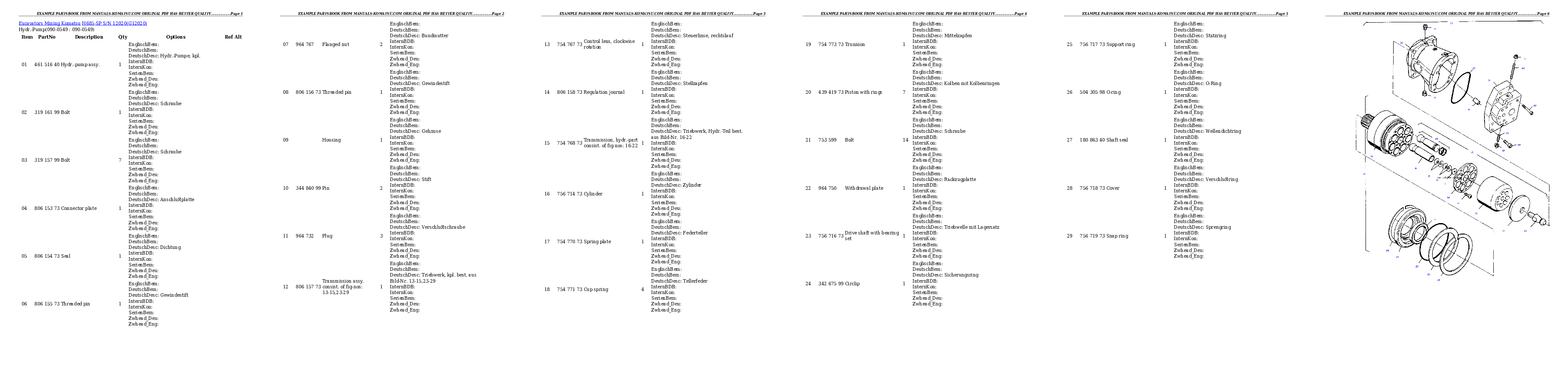 Protected: H685-SP S/N 12020 Partsbook