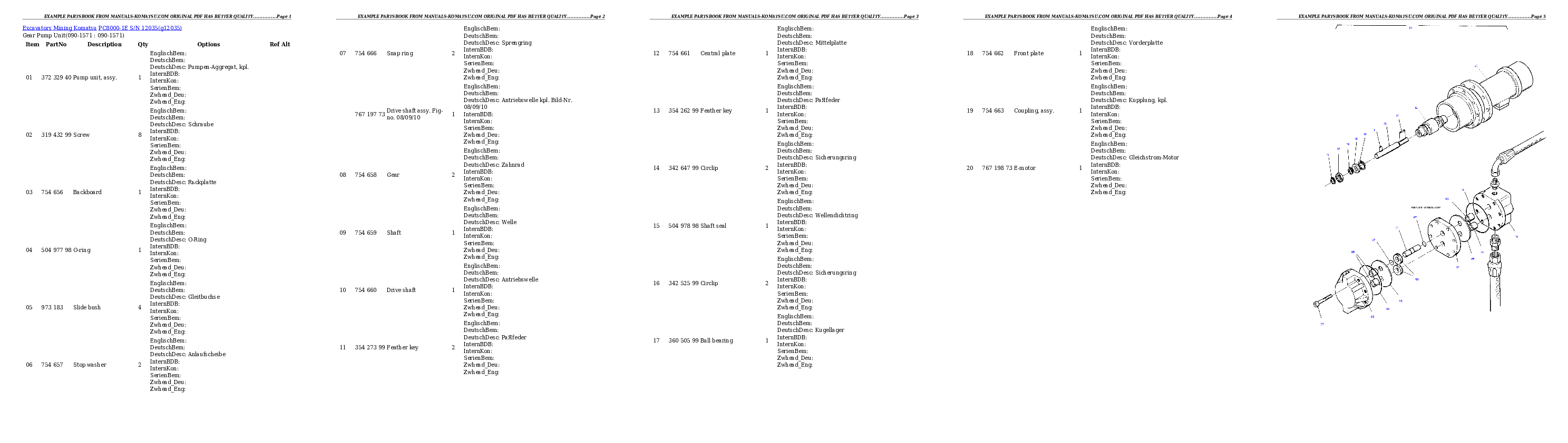 Protected: PC8000-1E S/N 12035 Partsbook