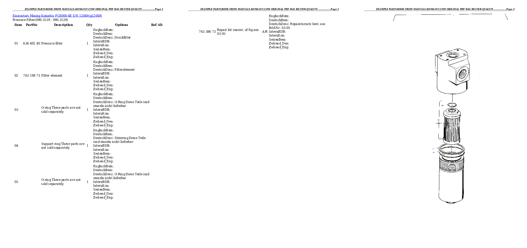 Protected: PC8000-6E S/N 12049 Partsbook