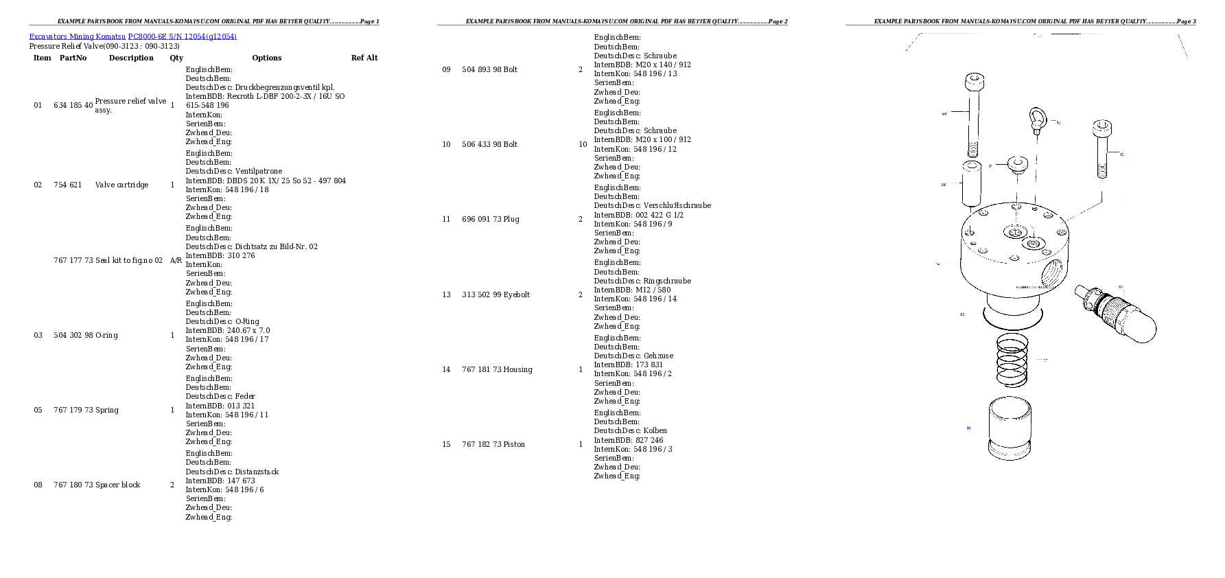 Protected: PC8000-6E S/N 12054 Partsbook