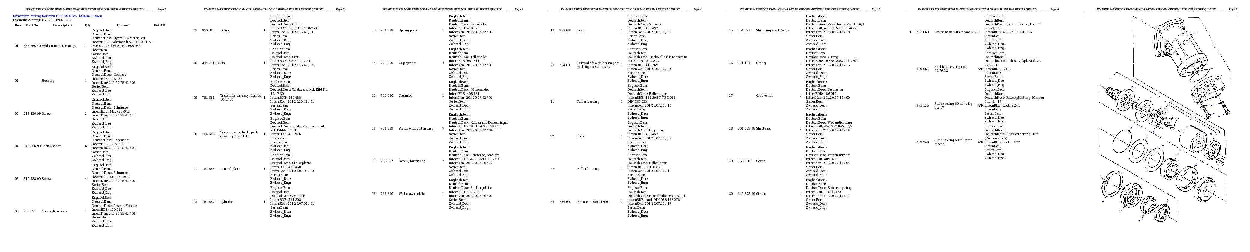 Protected: PC8000-6 S/N 12058 Partsbook