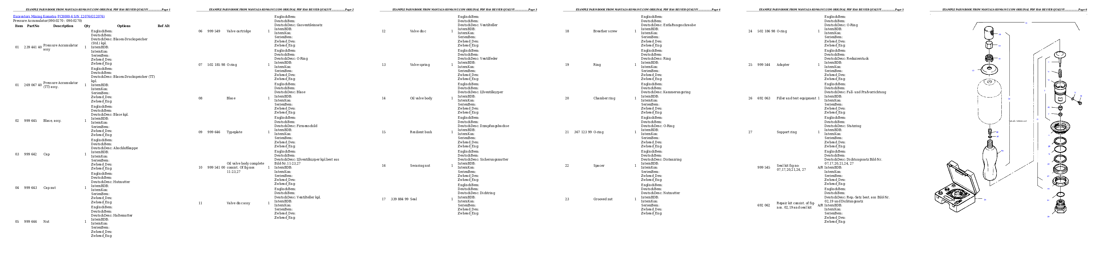 Protected: PC8000-6 S/N 12076 Partsbook