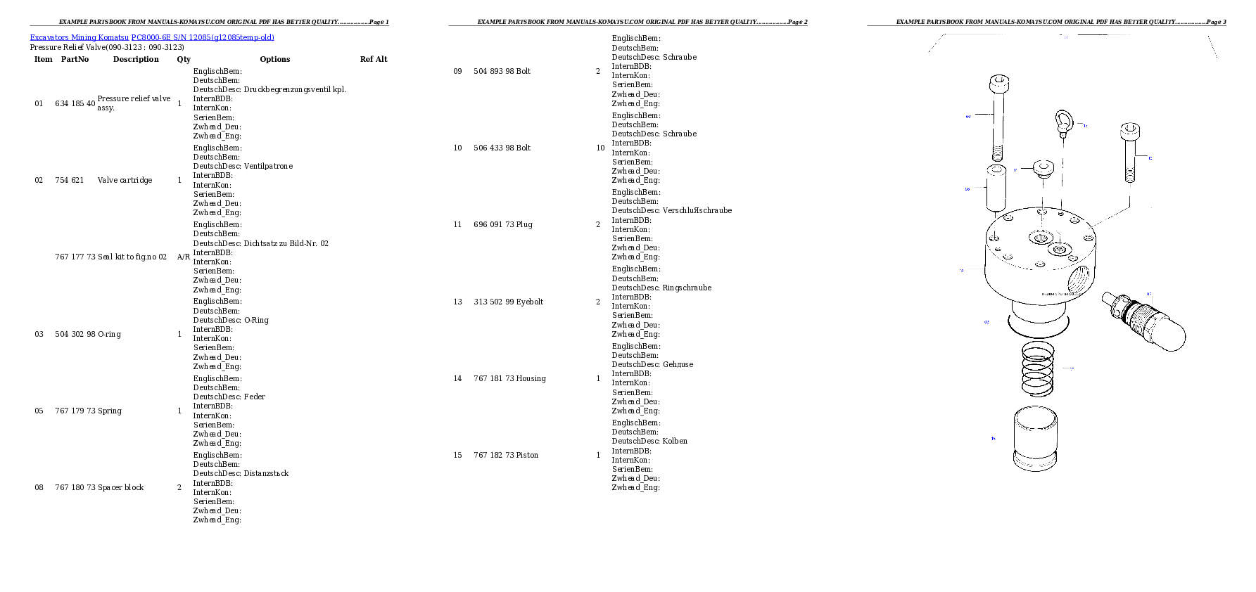 Protected: PC8000-6E S/N 12085 Partsbook