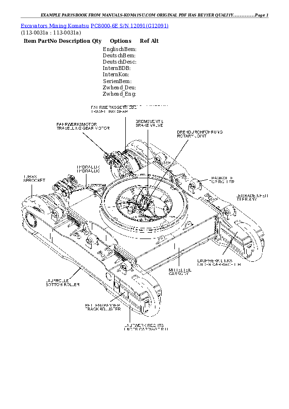 Protected: PC8000-6E S/N 12091 Partsbook