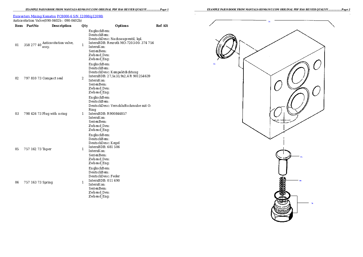 Protected: PC8000-6 S/N 12098 Partsbook