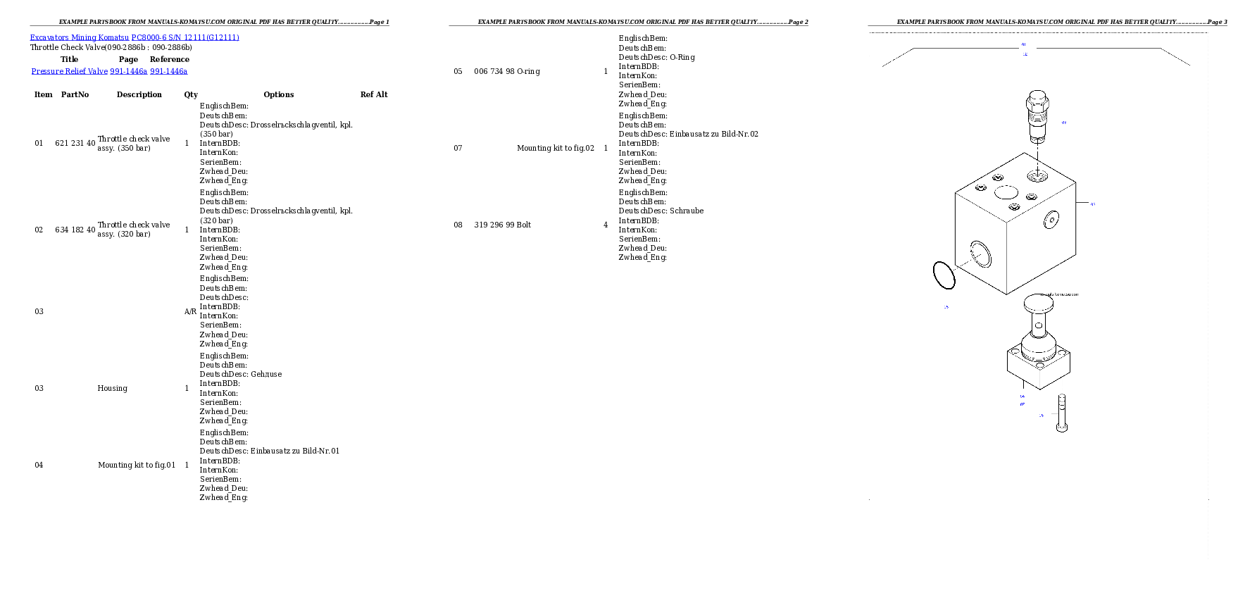 Protected: PC8000-6 S/N 12111 Partsbook