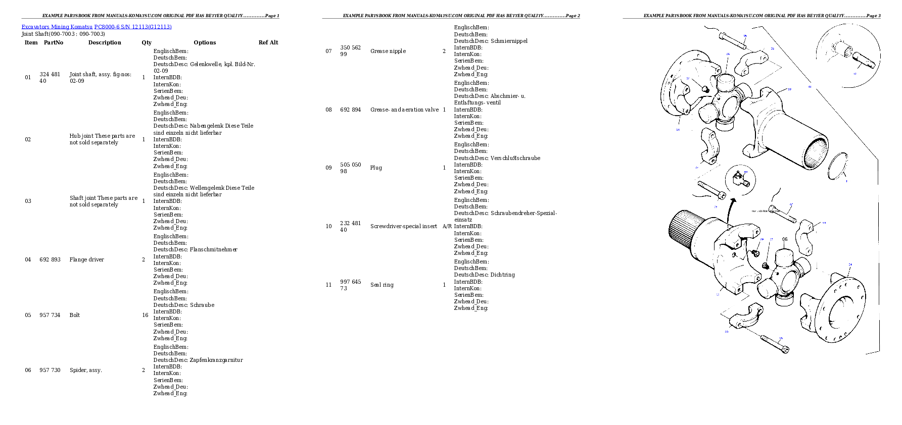 Protected: PC8000-6 S/N 12113 Partsbook