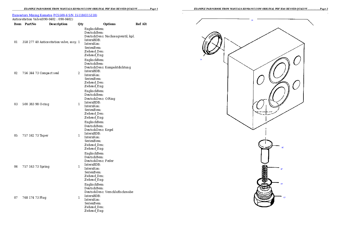 Protected: PC5500-6 S/N 15118 Partsbook