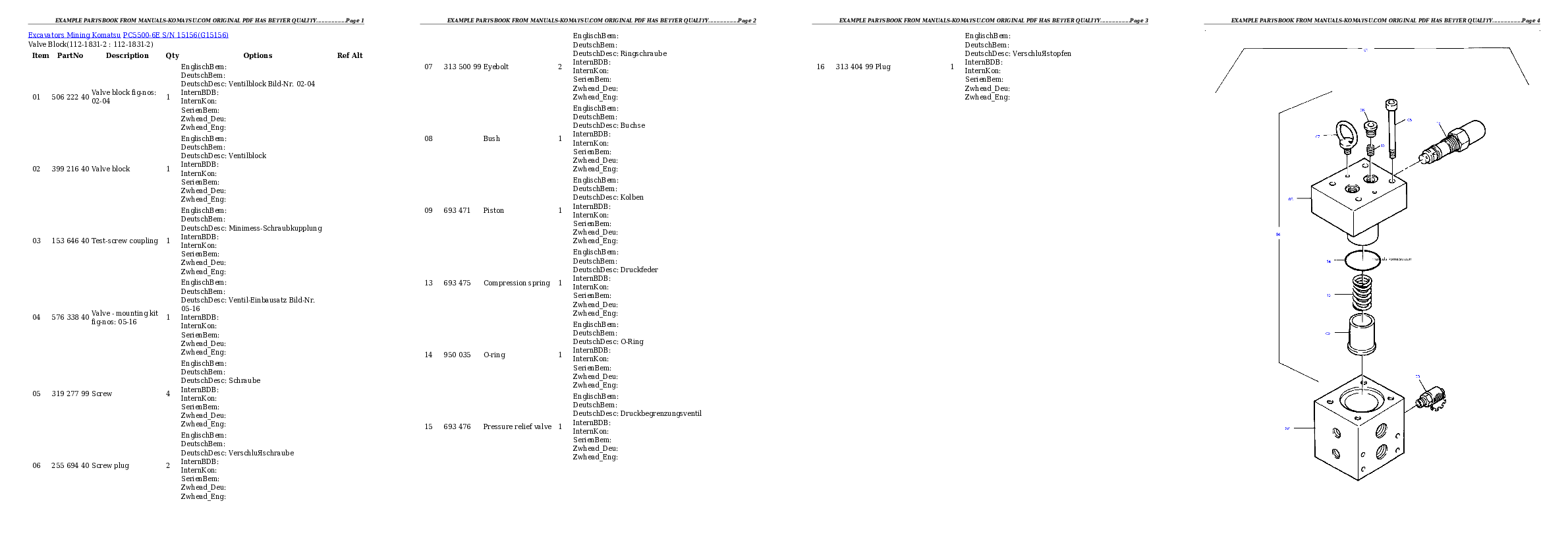 Protected: PC5500-6E S/N 15156 Partsbook