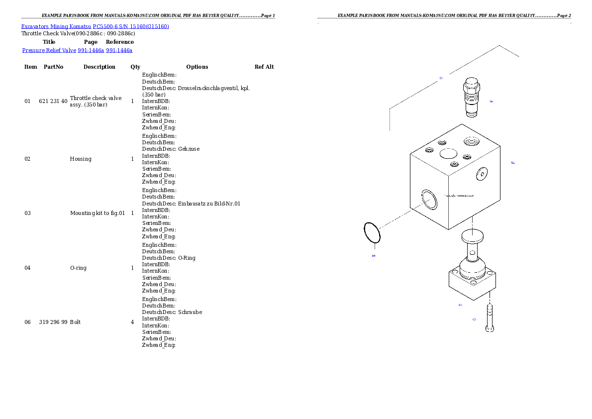 Protected: PC5500-6 S/N 15160 Partsbook