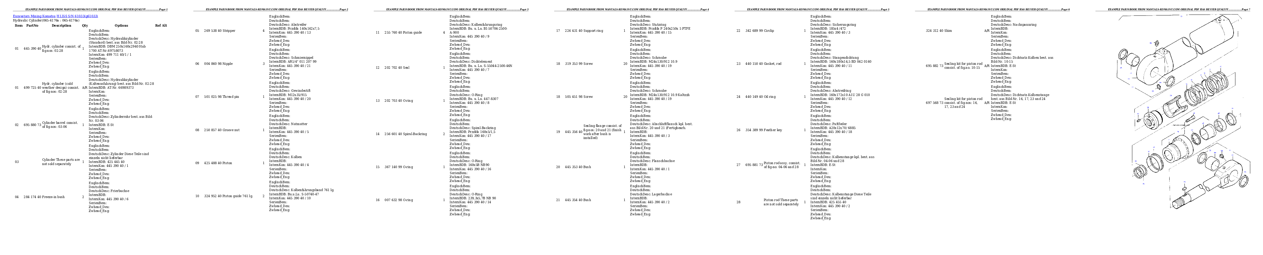 H135S S/N 61033 Partsbook