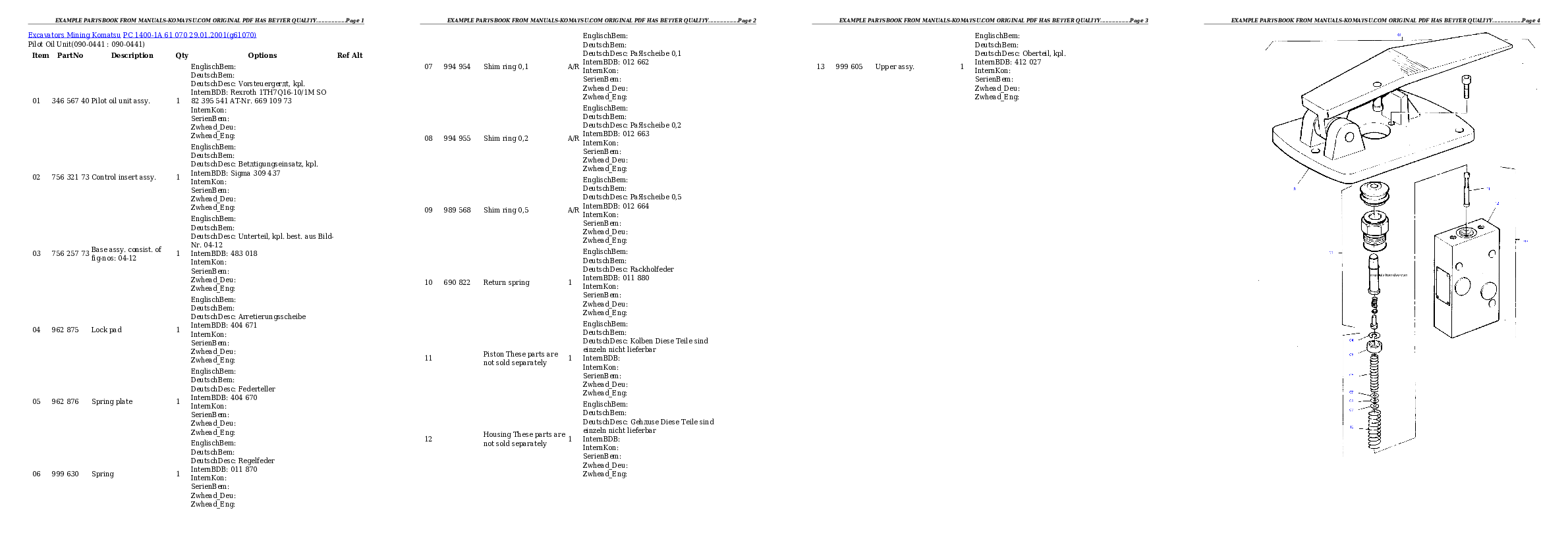 Protected: PC 1400-1A 61 070 29.01.2001 Partsbook