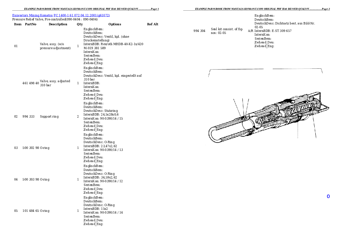 Protected: PC 1400-1 61 072 04.12.2001 Partsbook