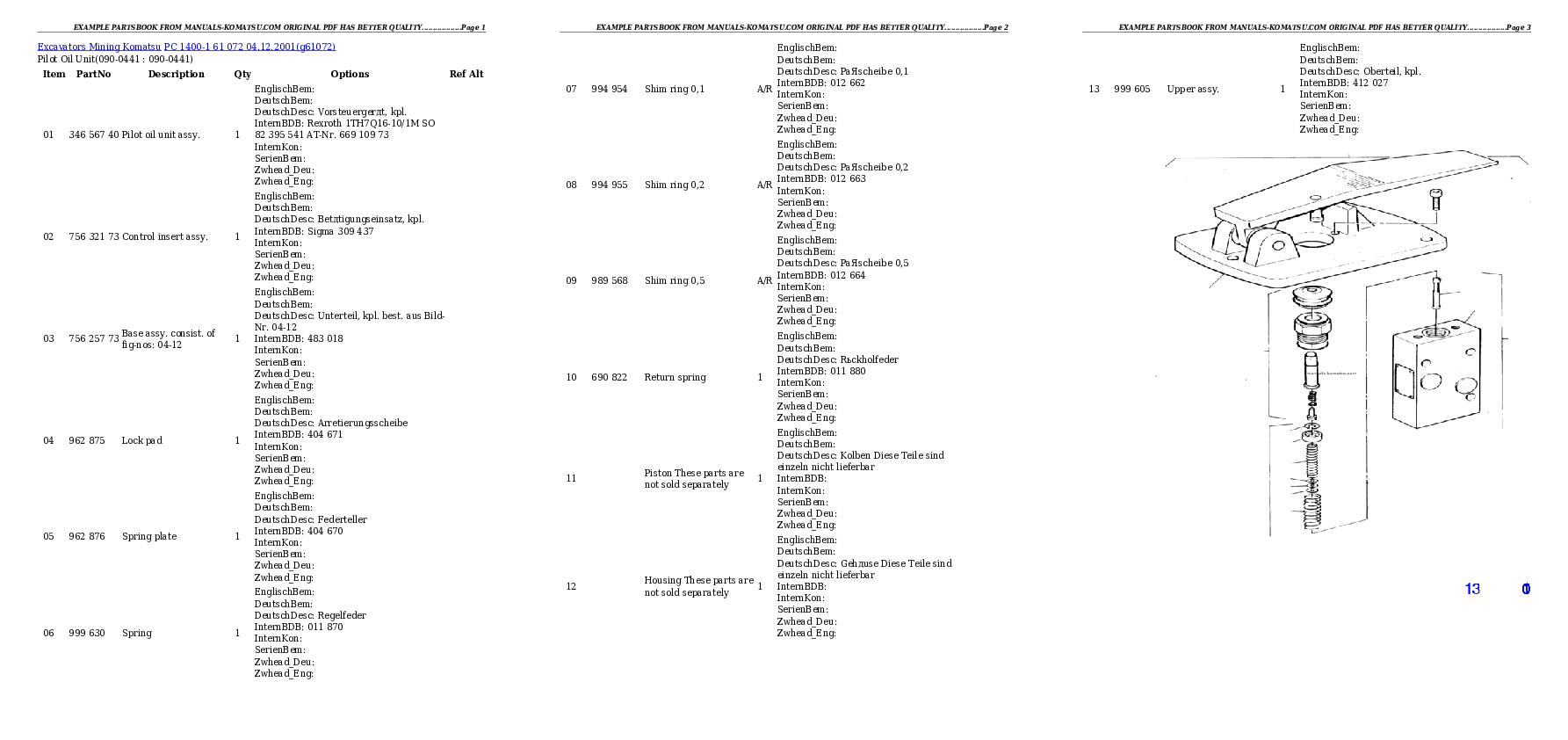 Protected: PC 1400-1 61 072 04.12.2001 Partsbook