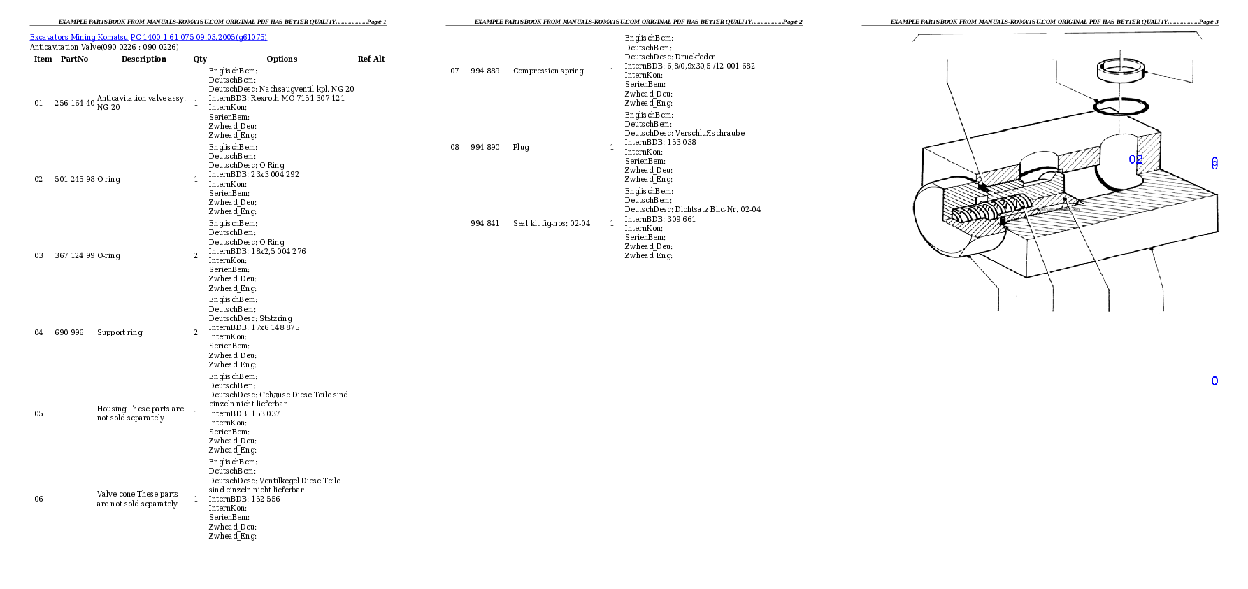Protected: PC 1400-1 61 075 09.03.2005 Partsbook