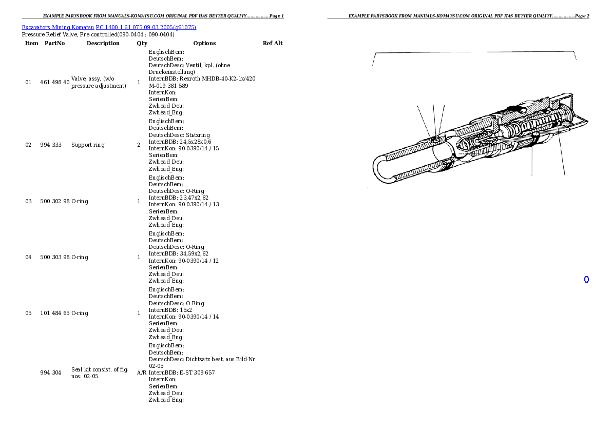 Protected: PC 1400-1 61 075 09.03.2005 Partsbook