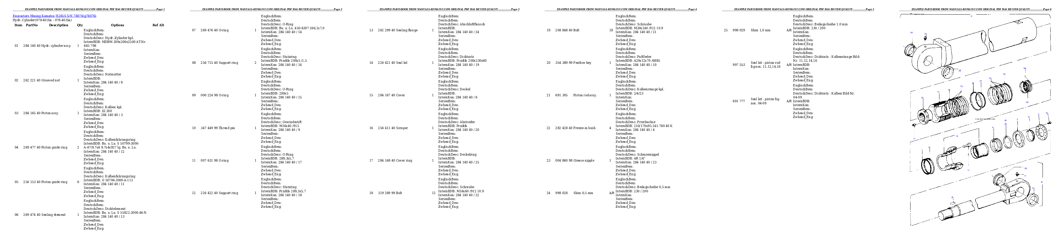 Protected: H285S S/N 78076 Partsbook