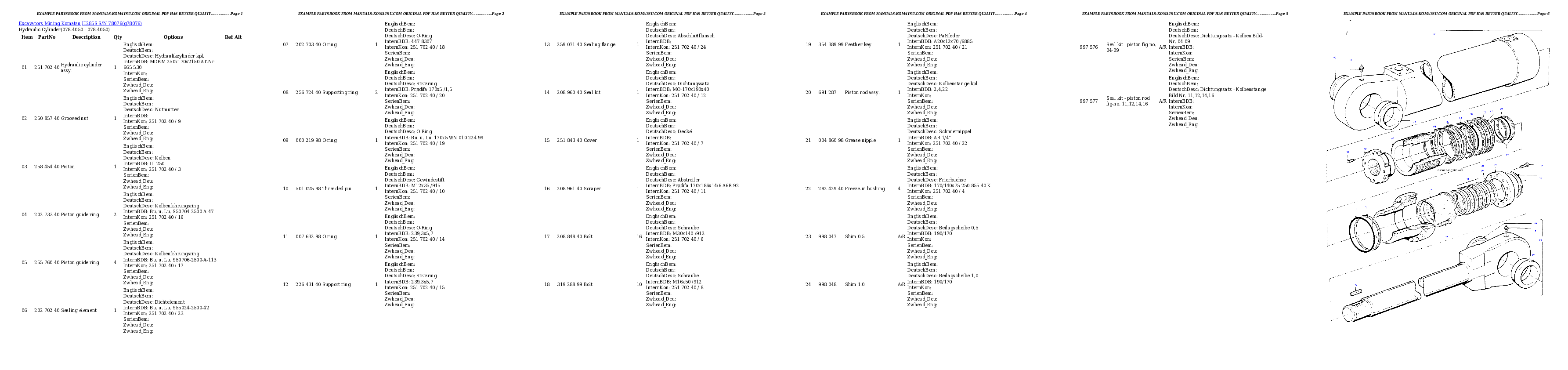 Protected: H285S S/N 78076 Partsbook