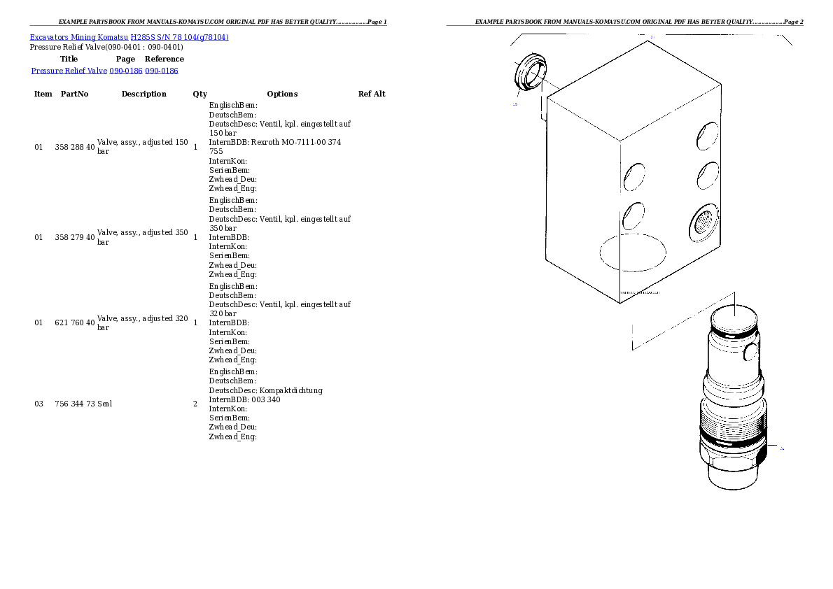 Protected: H285S S/N 78 104 Partsbook