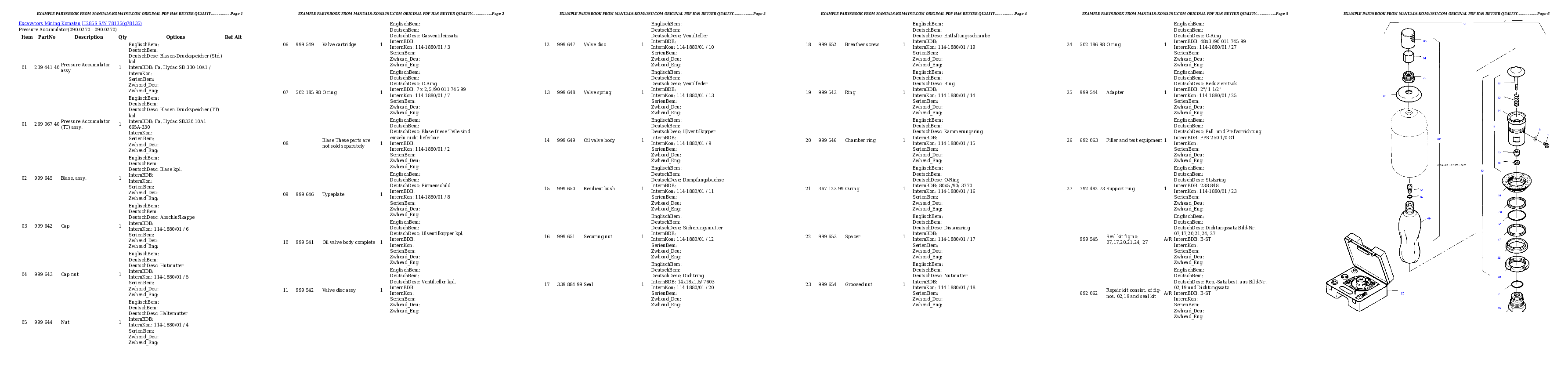 Protected: H285S S/N 78135 Partsbook