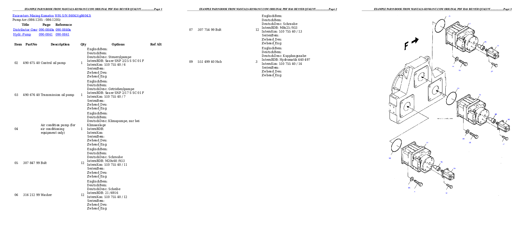 Protected: H95 S/N 86043 Partsbook