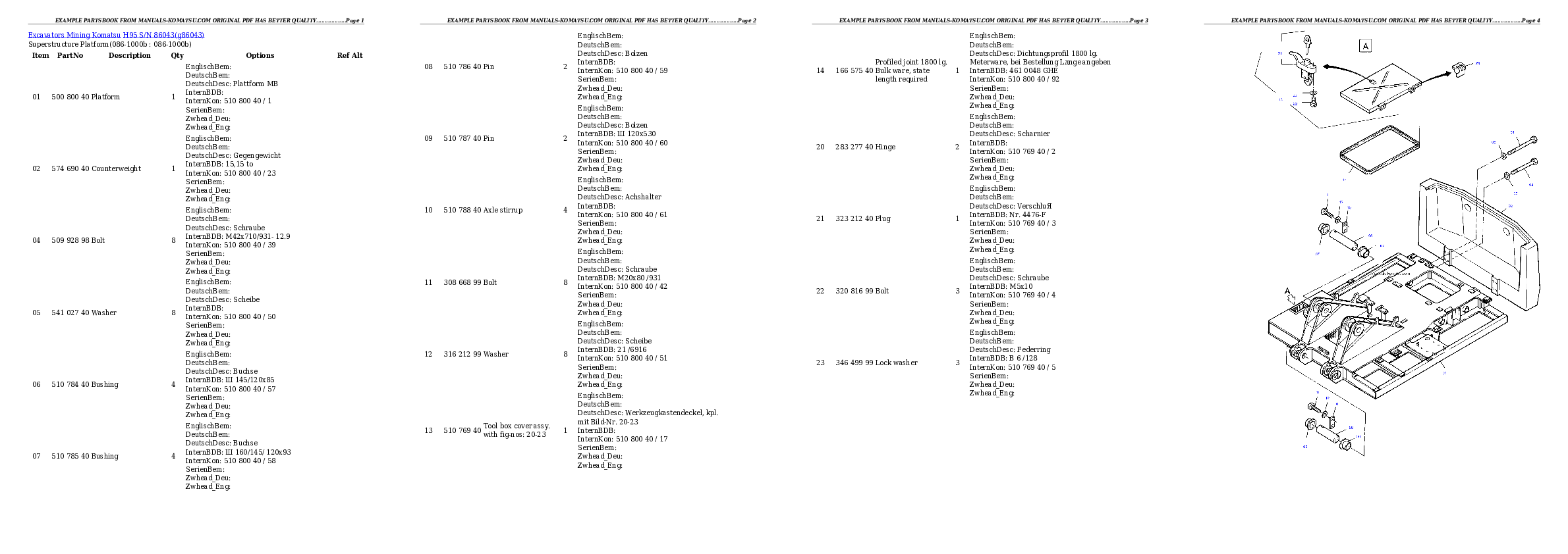 Protected: H95 S/N 86043 Partsbook