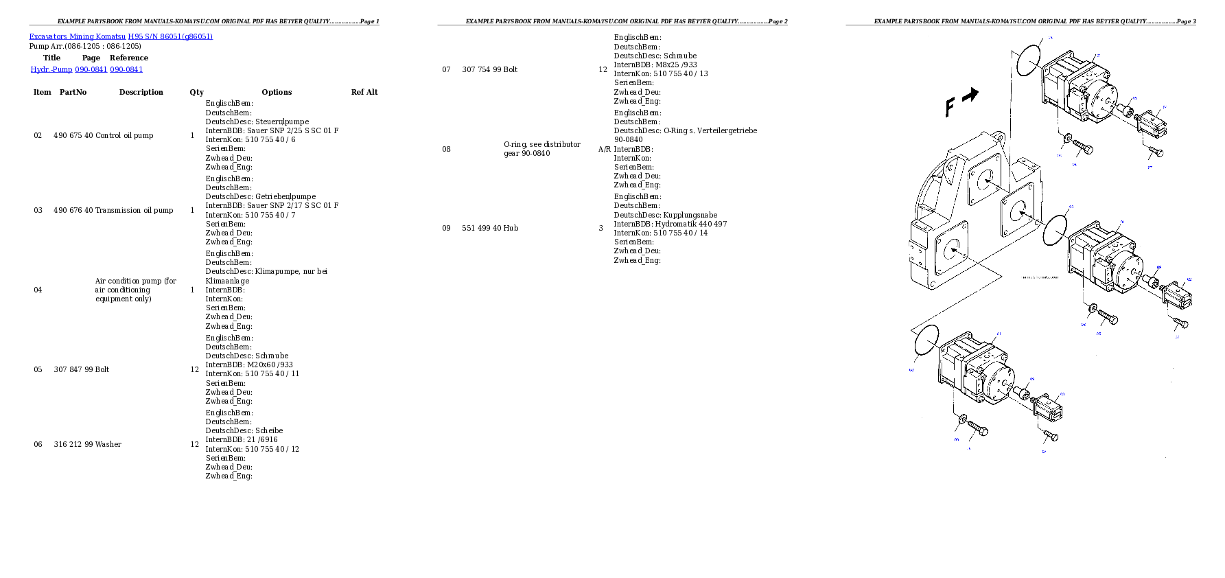 Protected: H95 S/N 86051 Partsbook