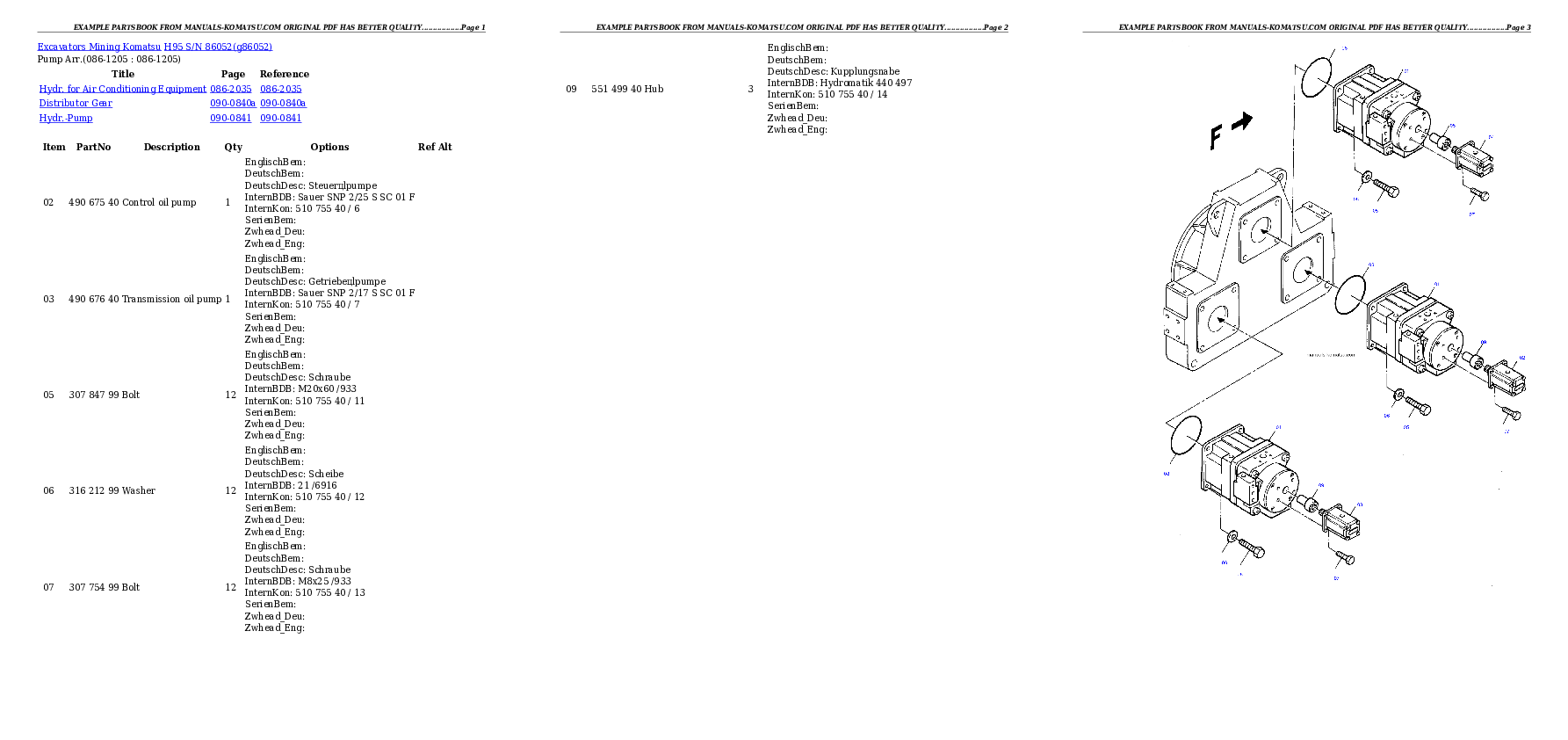 Protected: H95 S/N 86052 Partsbook