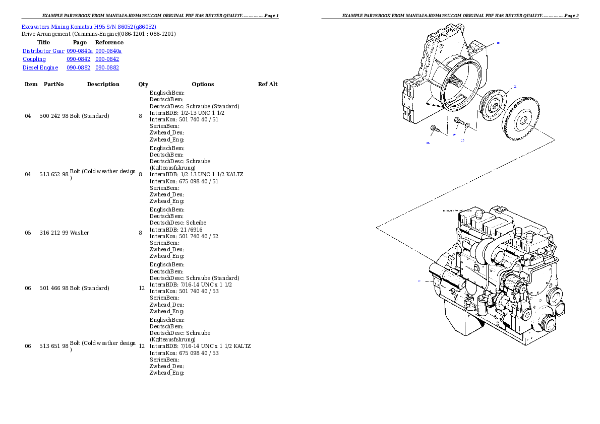 Protected: H95 S/N 86052 Partsbook