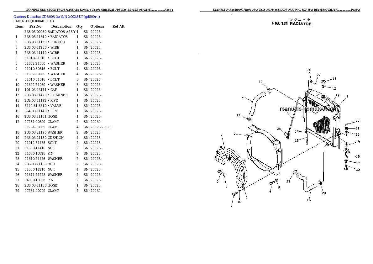 Protected: GD500R-2A S/N 20028-UP Partsbook
