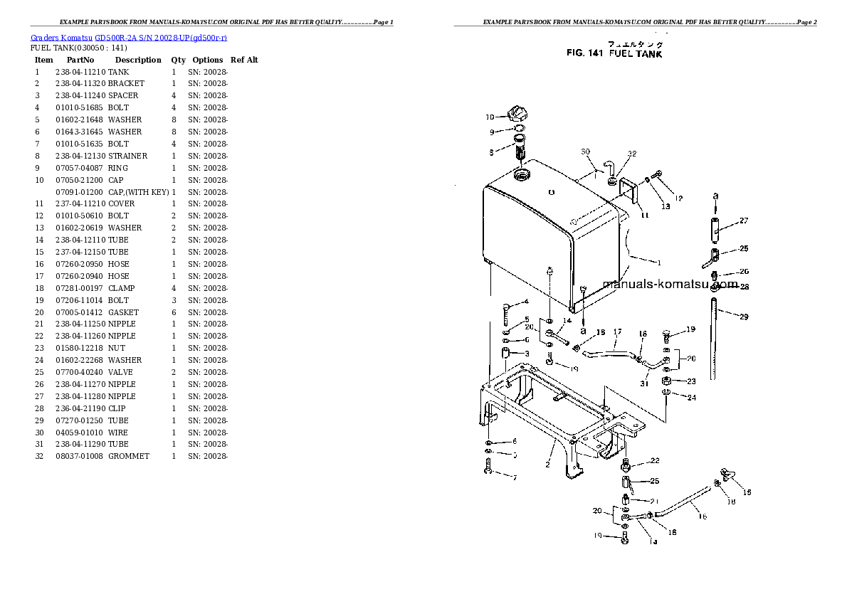 Protected: GD500R-2A S/N 20028-UP Partsbook