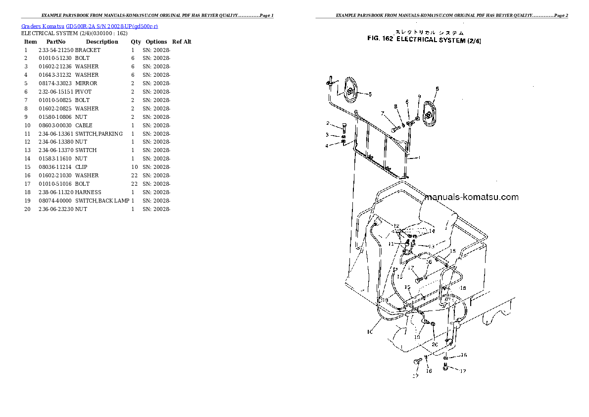 Protected: GD500R-2A S/N 20028-UP Partsbook