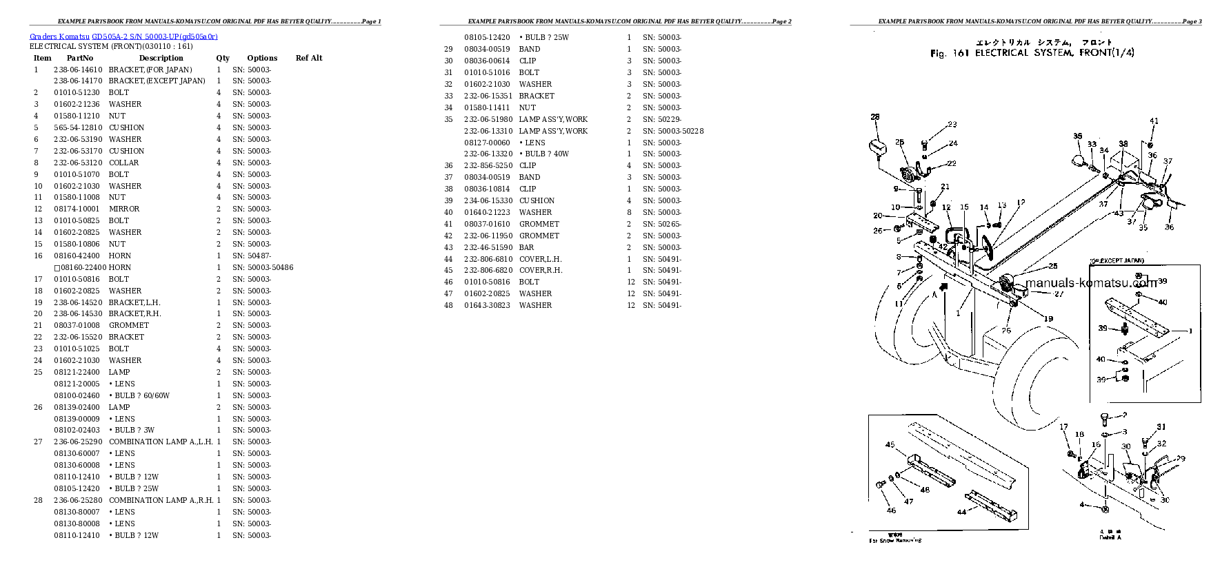 Protected: GD505A-2 S/N 50003-UP Partsbook