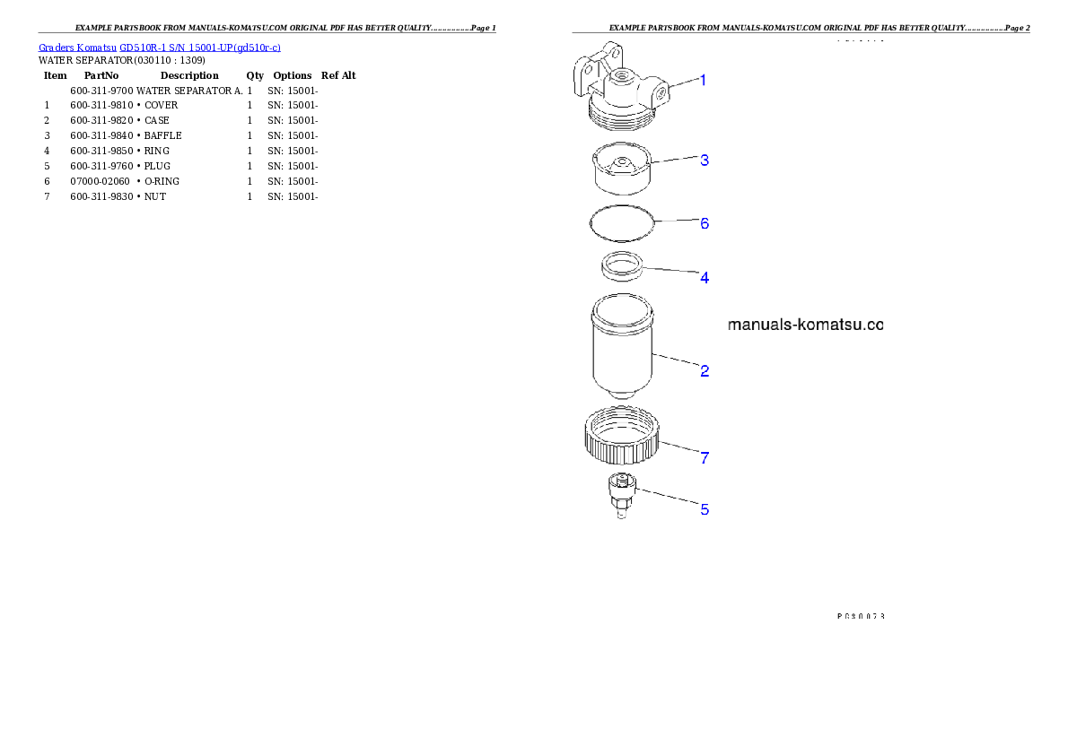 Protected: GD510R-1 S/N 15001-UP Partsbook