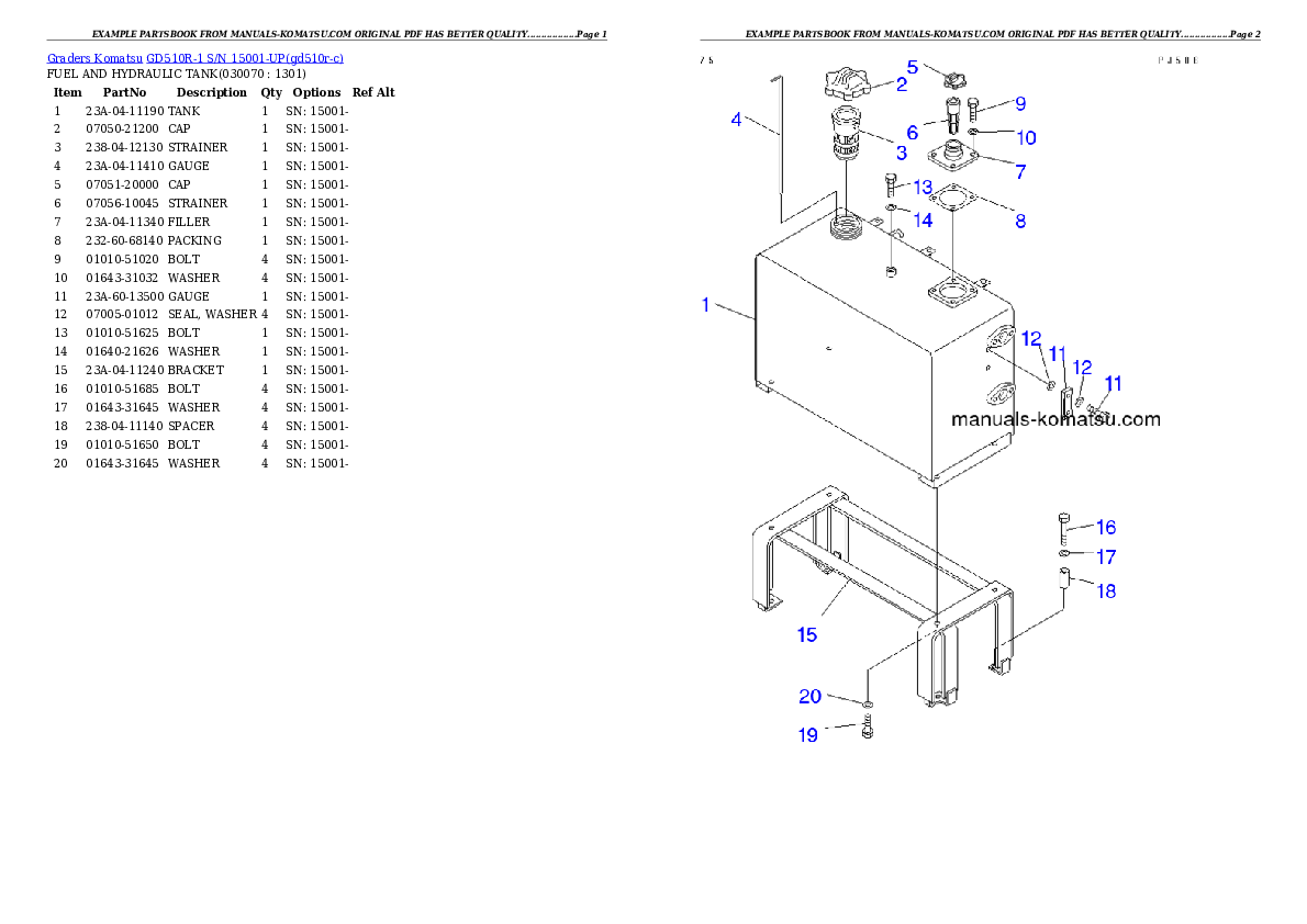 Protected: GD510R-1 S/N 15001-UP Partsbook