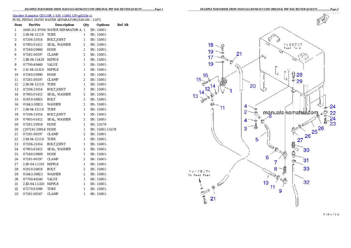 Protected: GD510R-1 S/N 15001-UP Partsbook