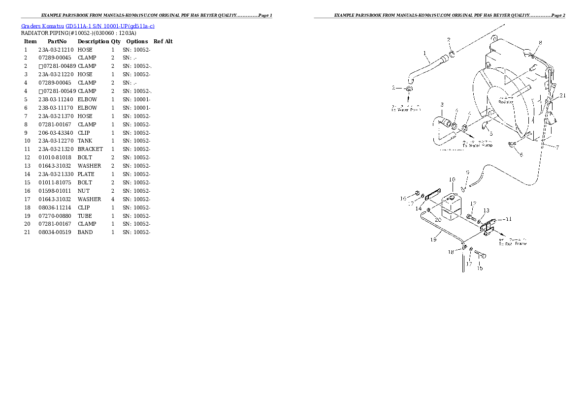 Protected: GD511A-1 S/N 10001-UP Partsbook