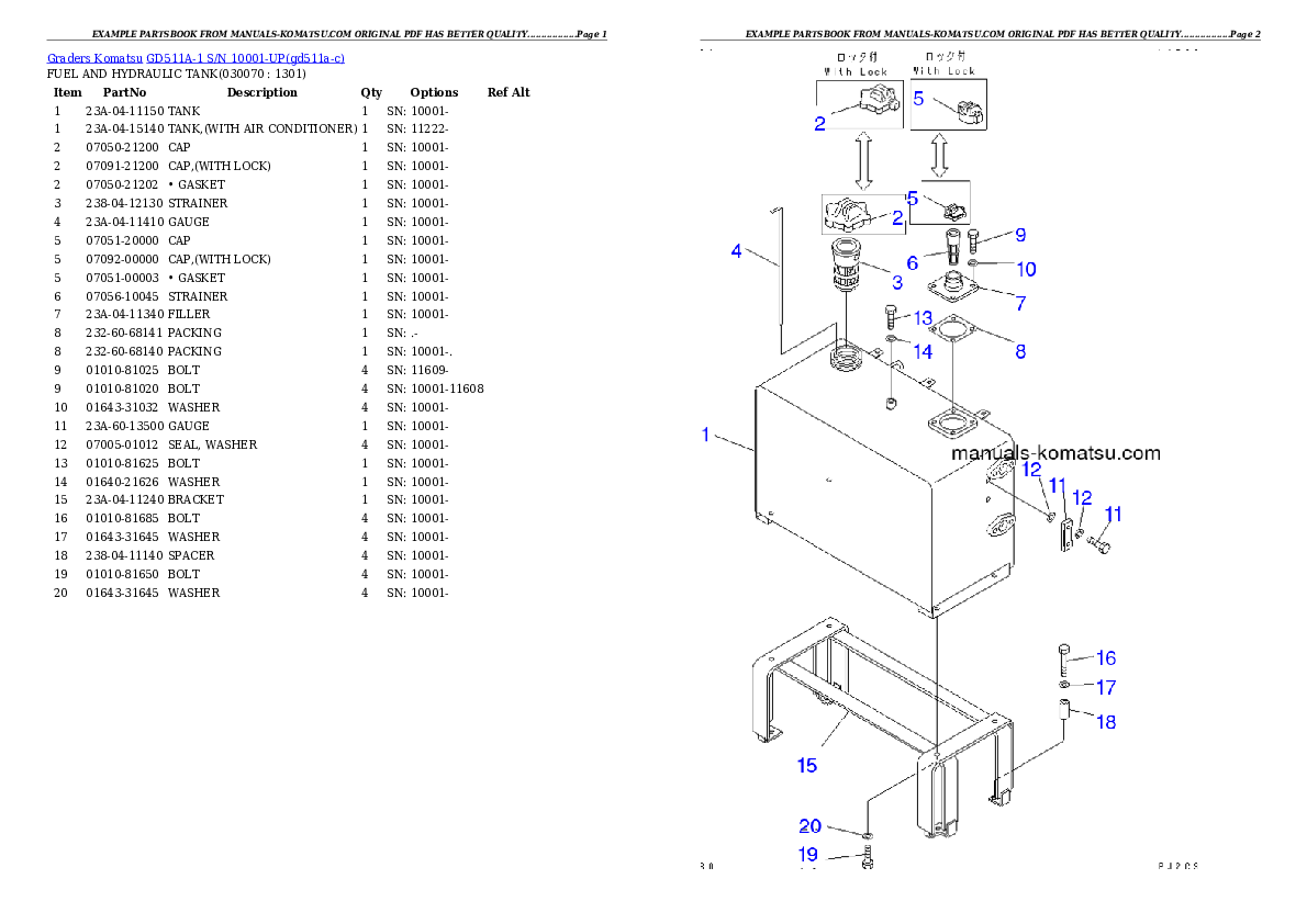 Protected: GD511A-1 S/N 10001-UP Partsbook