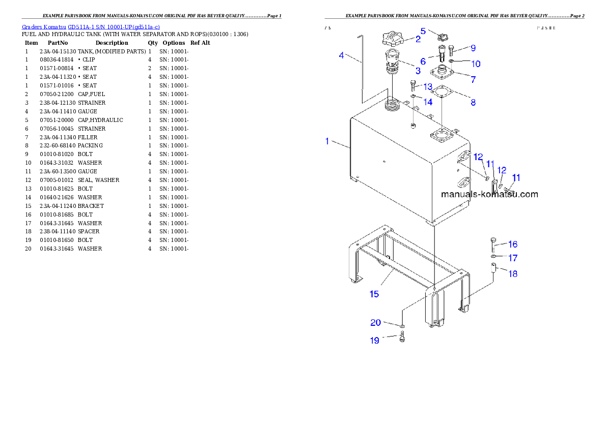 Protected: GD511A-1 S/N 10001-UP Partsbook