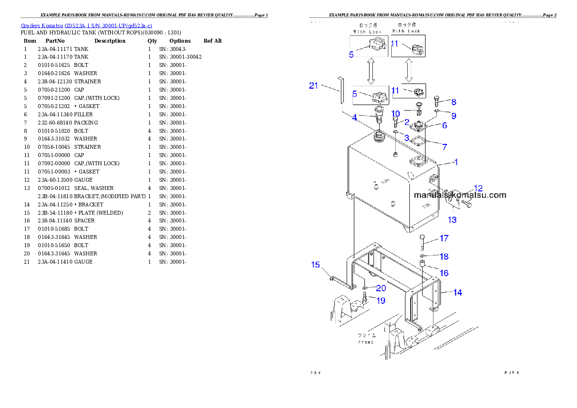 Protected: GD523A-1 S/N 30001-UP Partsbook