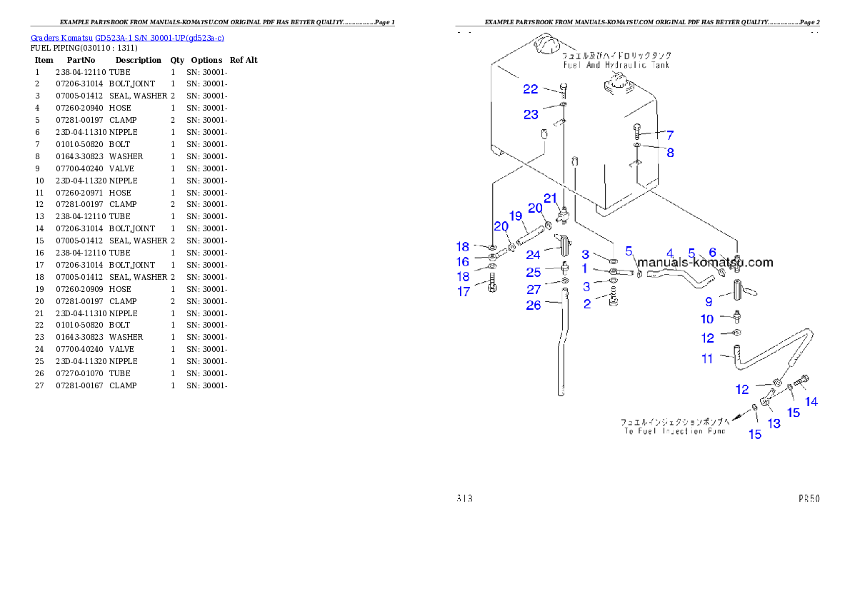 Protected: GD523A-1 S/N 30001-UP Partsbook