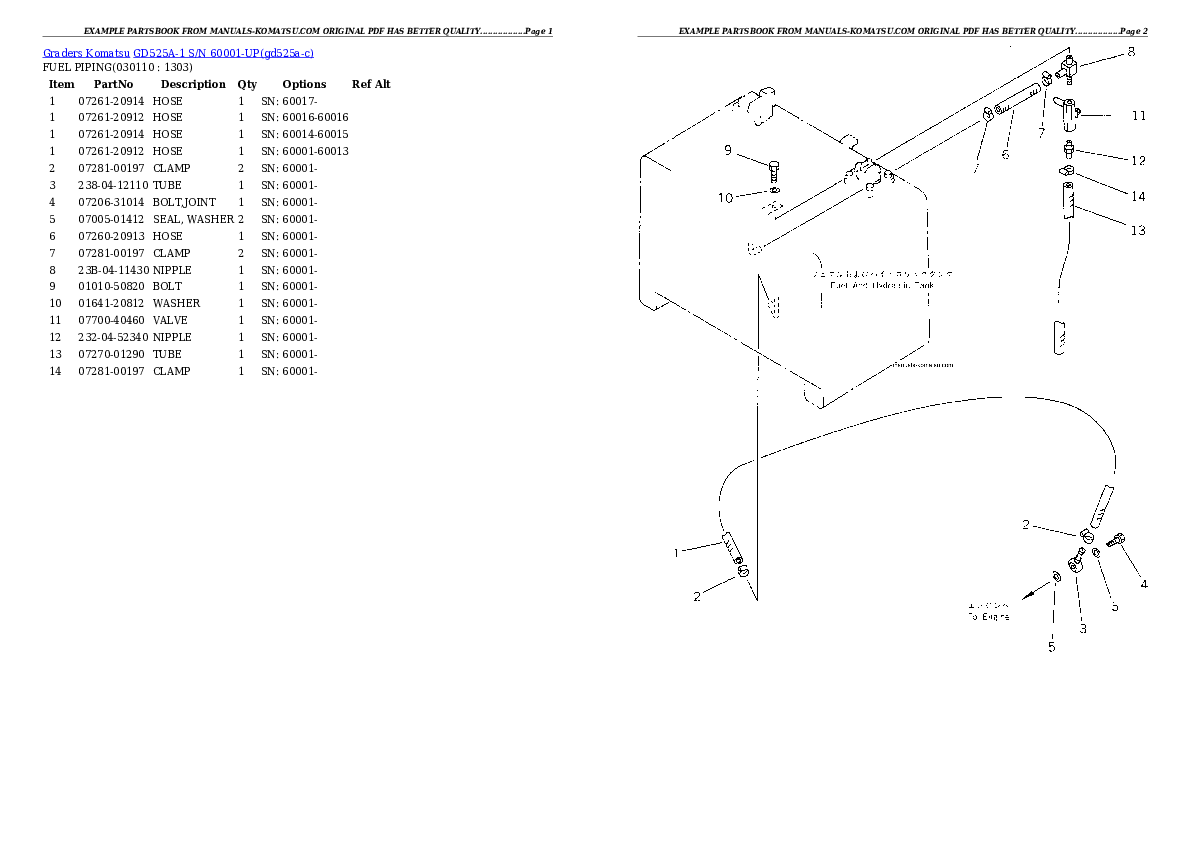 Protected: GD525A-1 S/N 60001-UP Partsbook