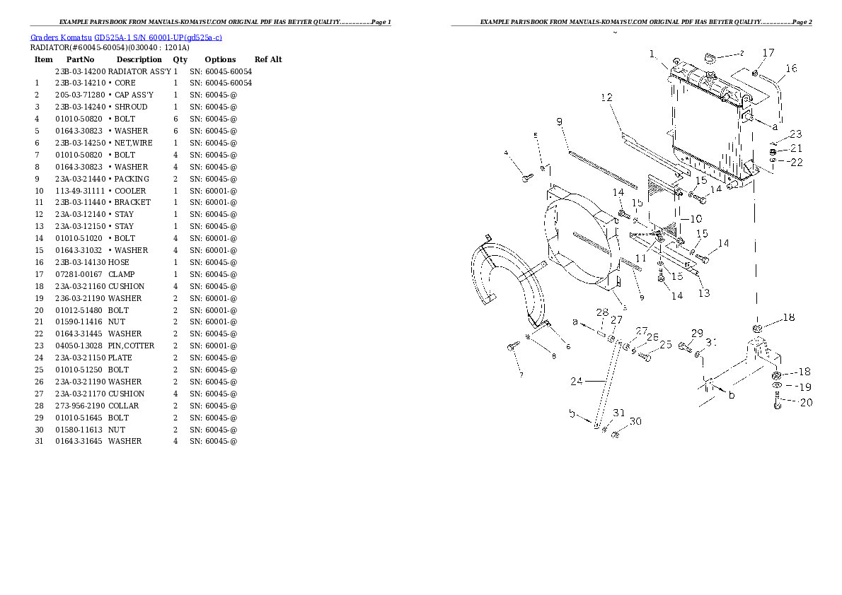 Protected: GD525A-1 S/N 60001-UP Partsbook