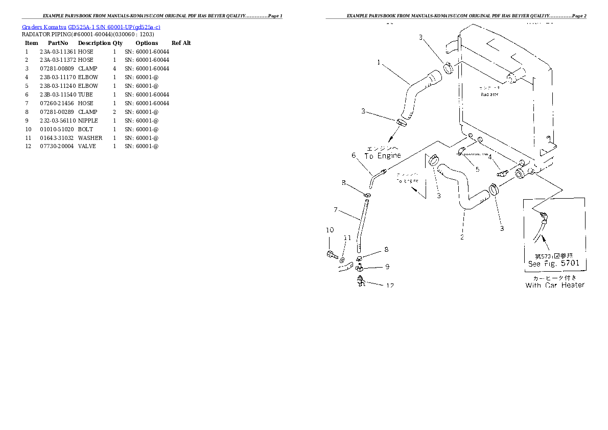 Protected: GD525A-1 S/N 60001-UP Partsbook