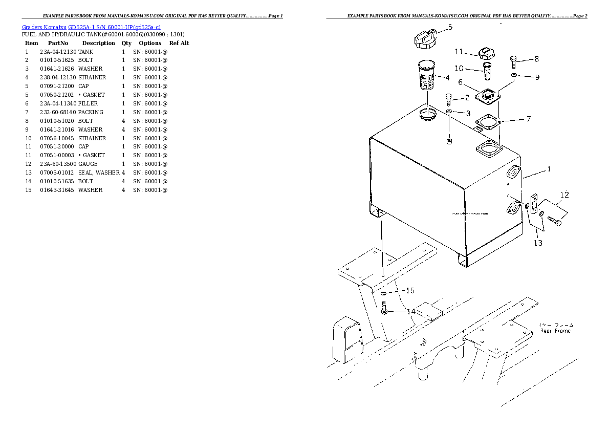 Protected: GD525A-1 S/N 60001-UP Partsbook