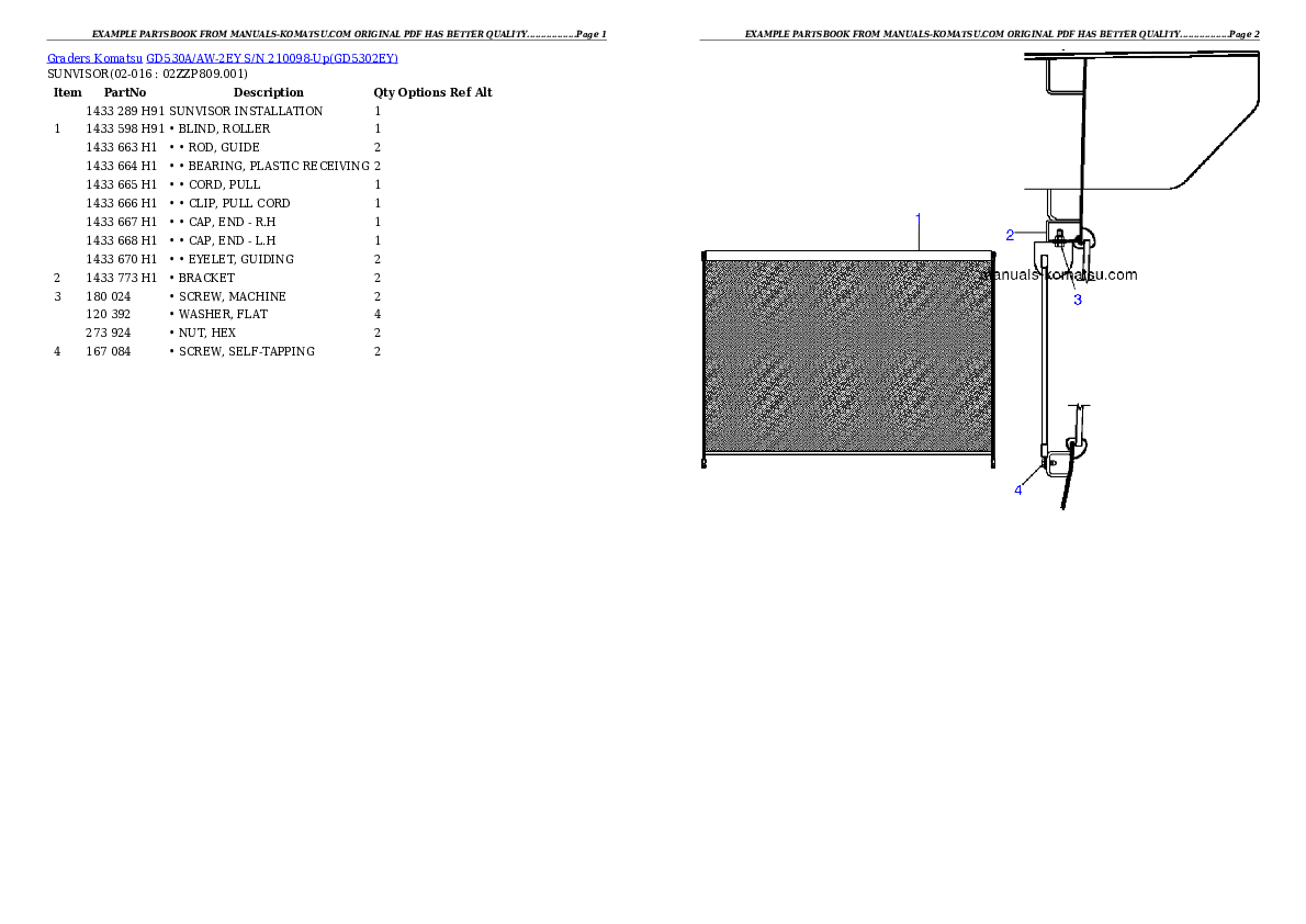 Protected: GD530A/AW-2EY S/N 210098-Up Partsbook