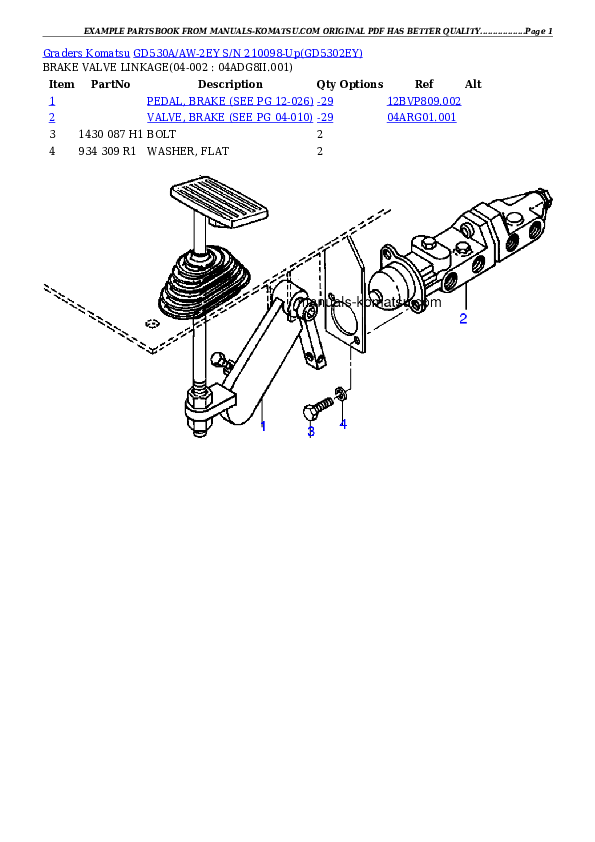 Protected: GD530A/AW-2EY S/N 210098-Up Partsbook